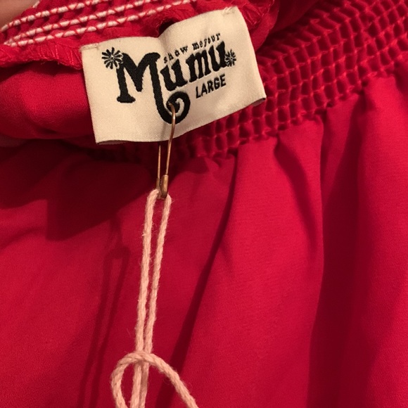 NWT Show Me Your Mumu Hacienda Maxi Dress Red Large - Picture 6 of 7